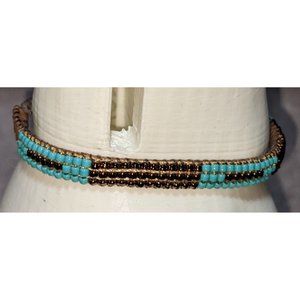 Lisa Hanna Leather Beaded Bracelet